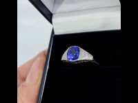 Diamond, Sapphire, Platinum Ring 13191-5059