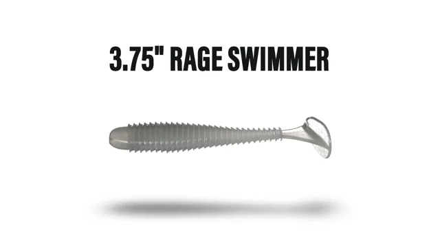 Strike King Rage Swimmer 3 3/4 Pearl Flash Soft Bait Lure