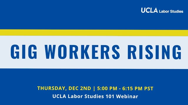 Gig Workers Rising Webinar