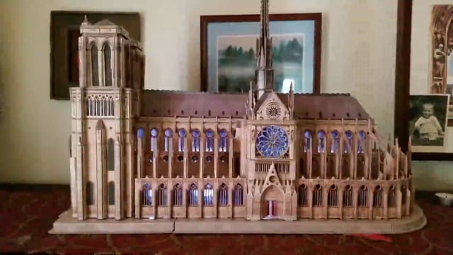 Cubicfunnotre Dame Cathedral 3d Metal Puzzle - Adult Diy Model Building Kit