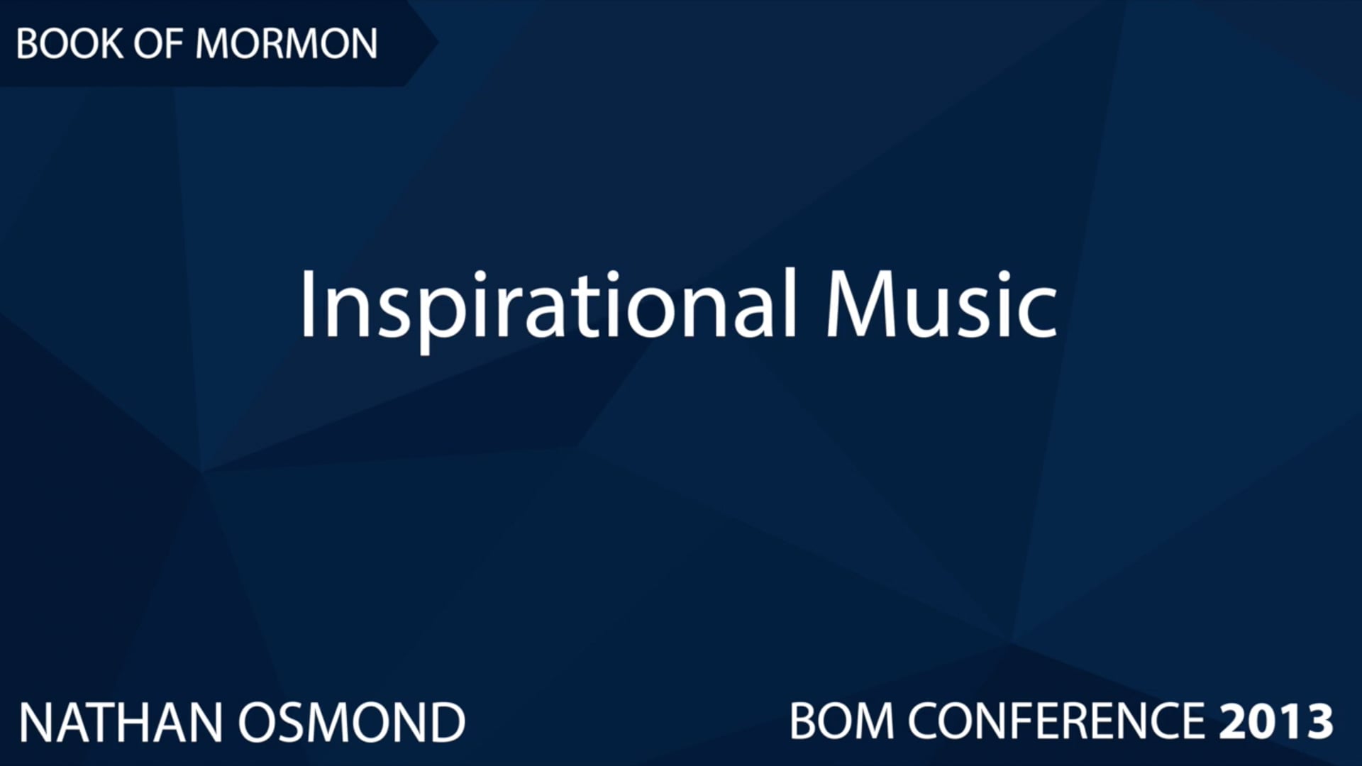 Nathan Osmond – Inspirational Music