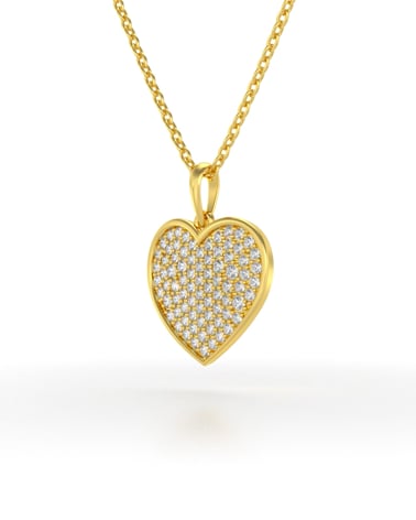 Video: 14K Gold Diamond Necklace Pendant Gold Chain included