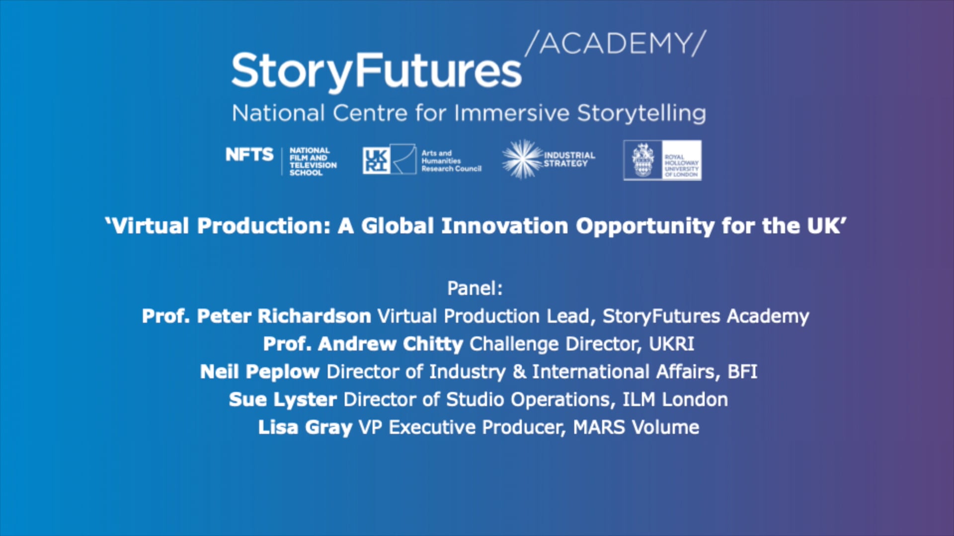 StoryFutures Academy EPIC Innovations-Panel discussion