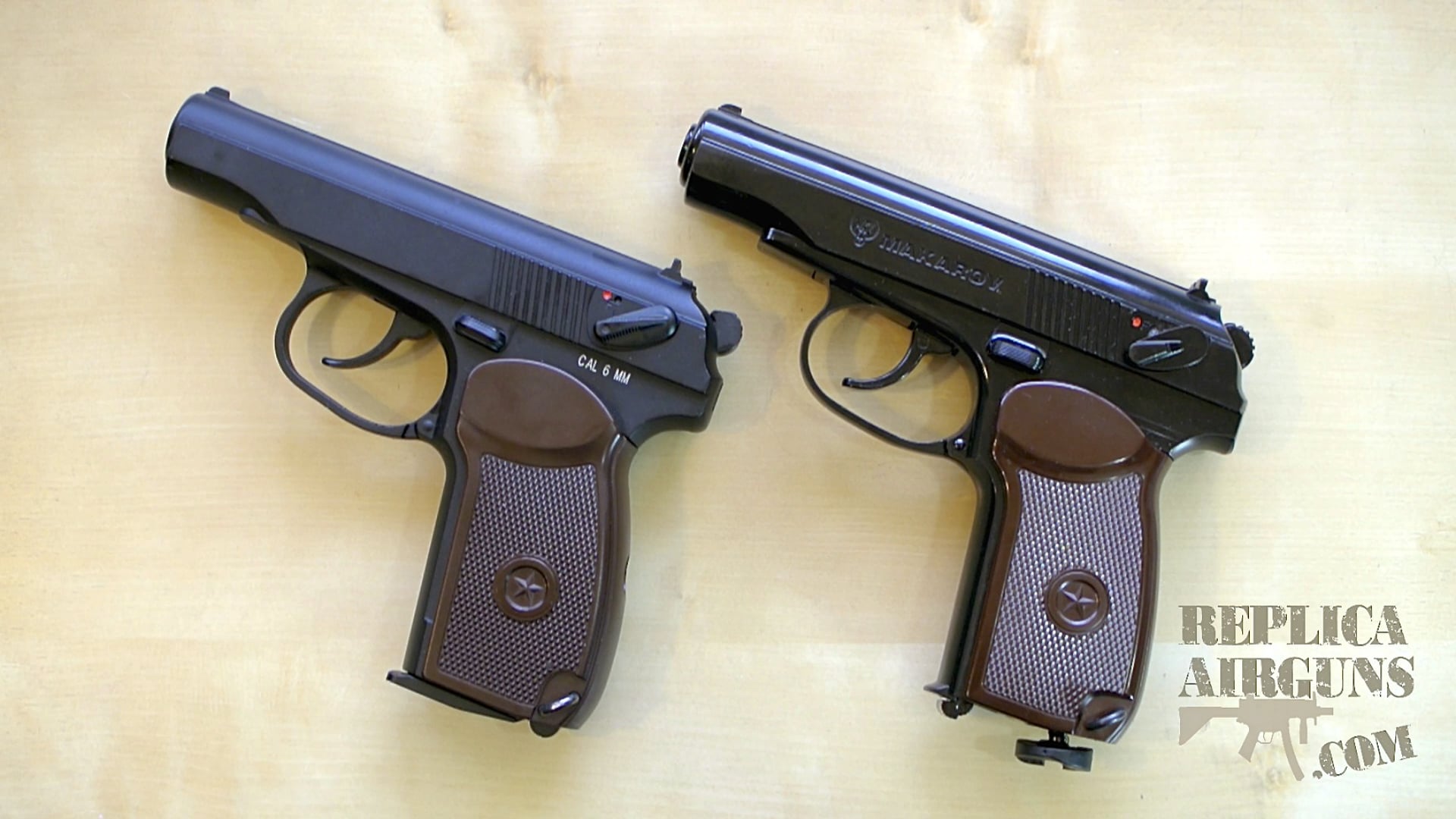 Makarov Comparison - KWC 6mm Plastic Airsoft Versus Umarex 4.5mm Steel BB