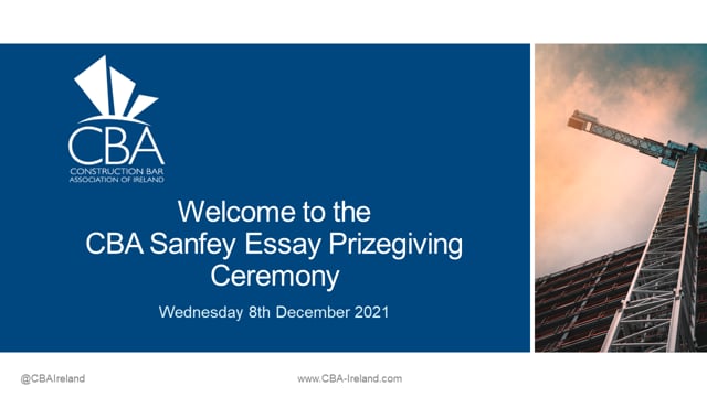 CBA Sanfey Essay Prizegiving Ceremony