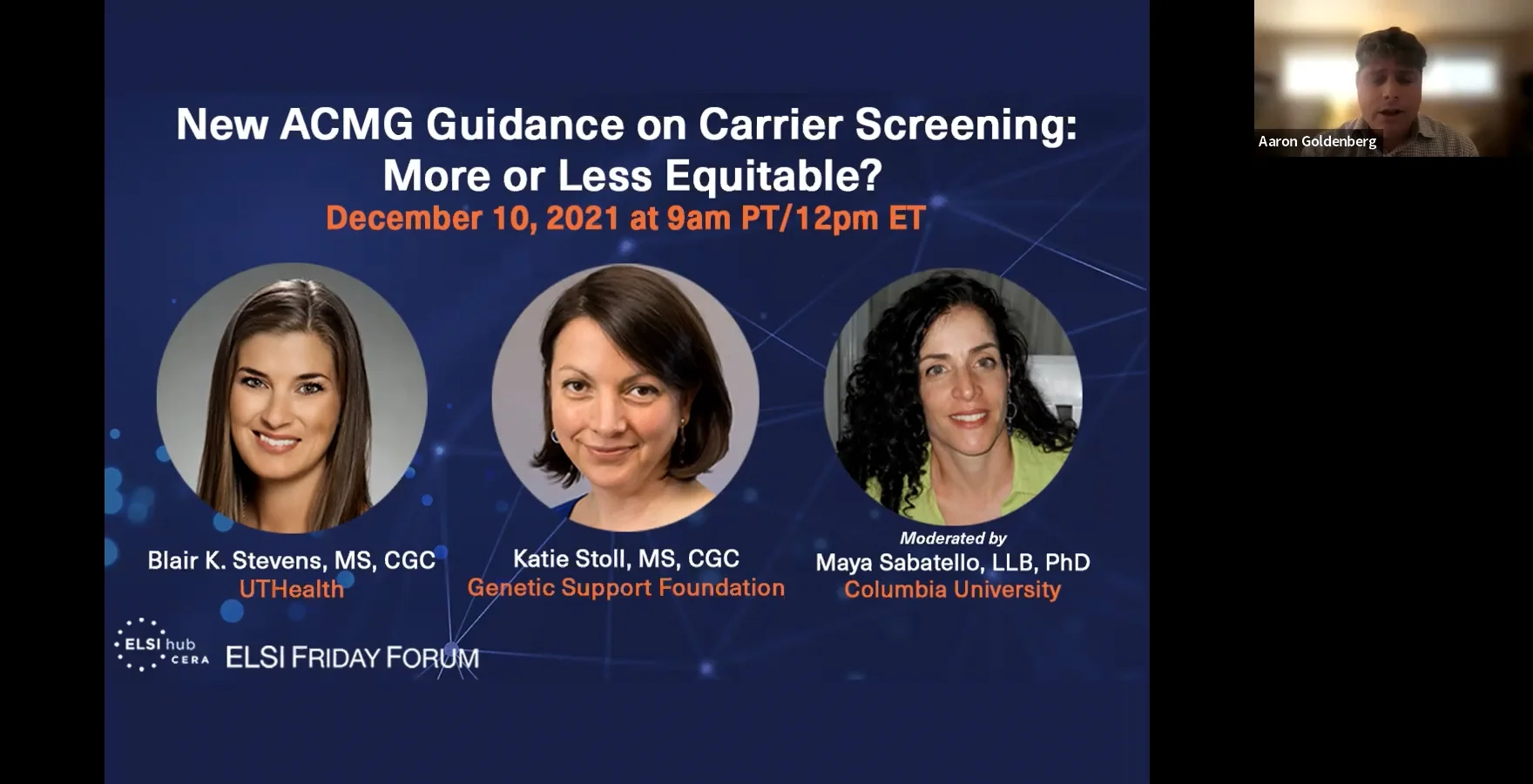 *new Acmg Guidance On Carrier Screening: More Or Less Equitable? On Vimeo