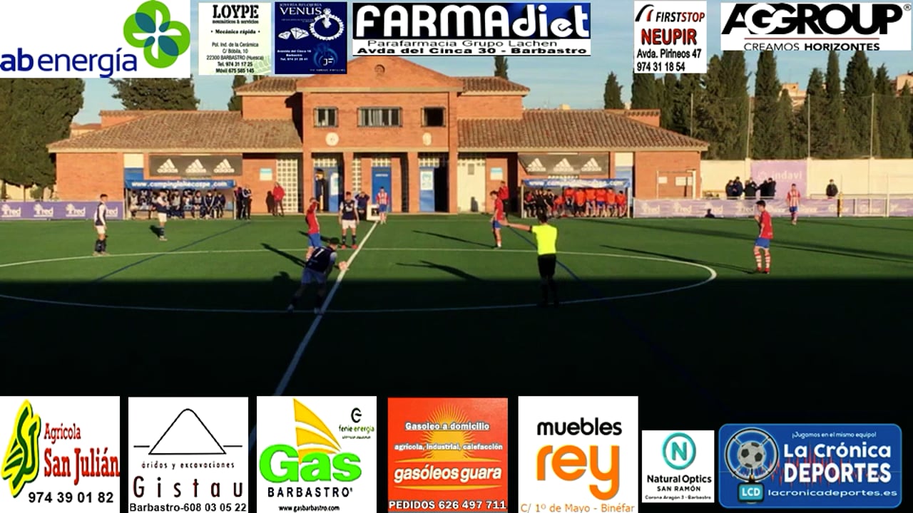 (RESUMEN y GOLES) CD Caspe 2-3 UD Barbastro / Jornada 15 / 3ª División