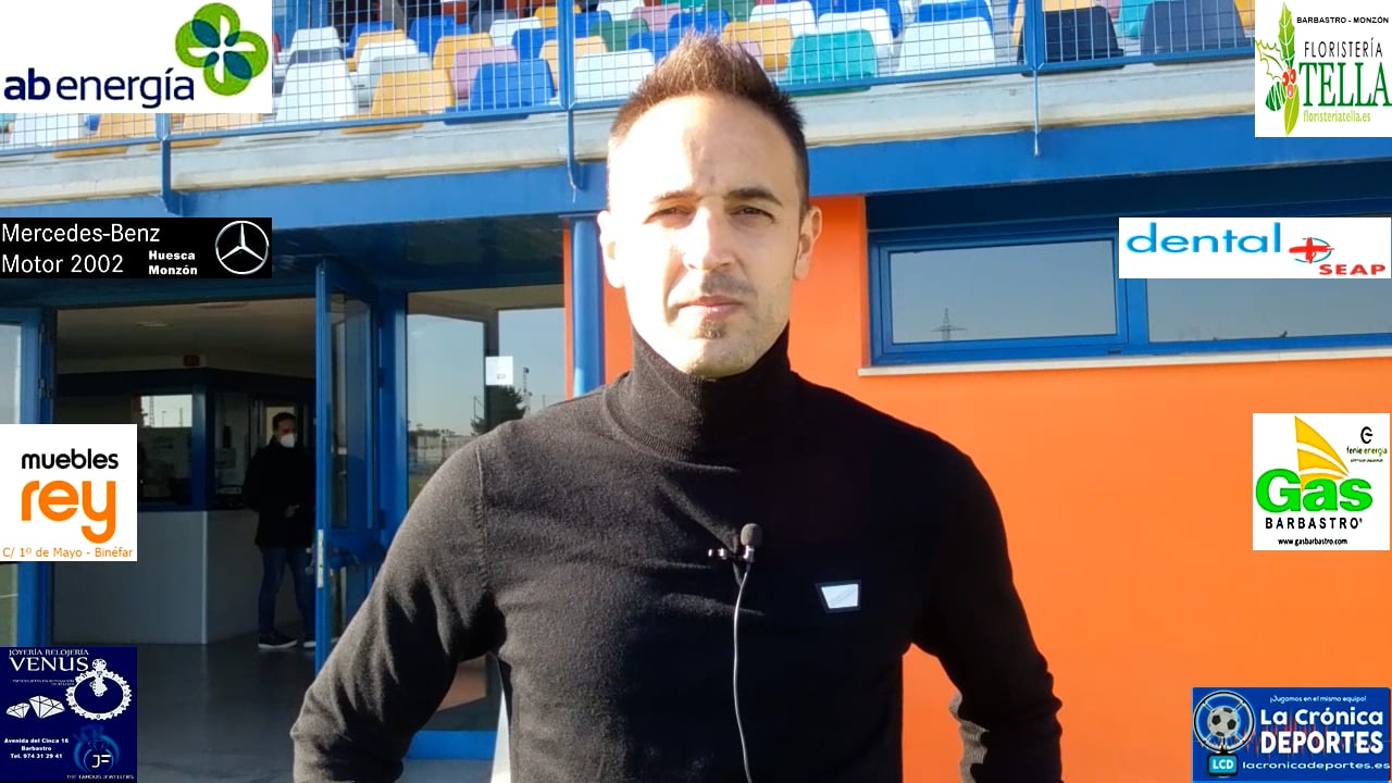 DAVID GIMÉNEZ (Entrenador CD Binéfar) CD Binéfar 3-0 Illueca / Jornada 15 / 3ª División