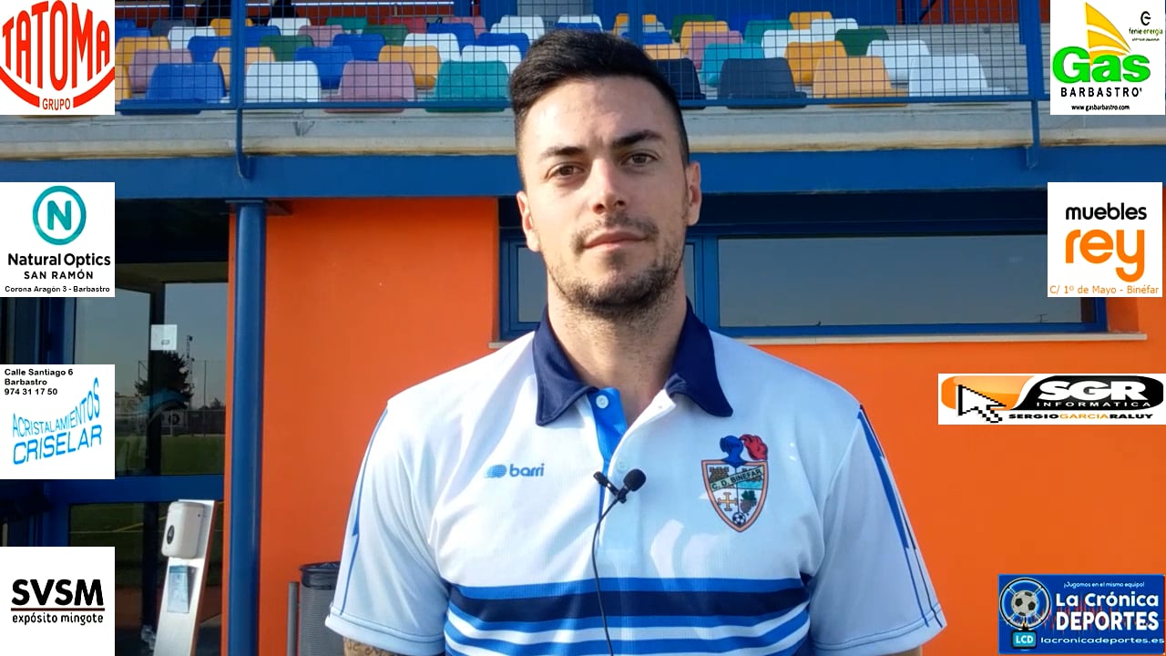 JORGE CORTES (Jugador CD Binéfar) CD Binéfar 3-0 Illueca / Jornada 15 / 3ª División