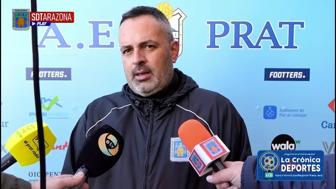 DAVID NAVARRO (Entrenador Tarazona) AE Prat 1-0 SD Tarazona / J 15 / 2ª RFEF - Grupo 3 / Fuente Facebook SD Tarazona