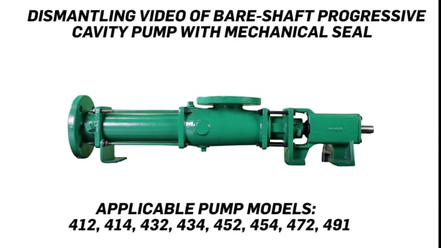 Dismantling Of Bare-Shaft Progressive Cavity Pump With Mechanical Seal