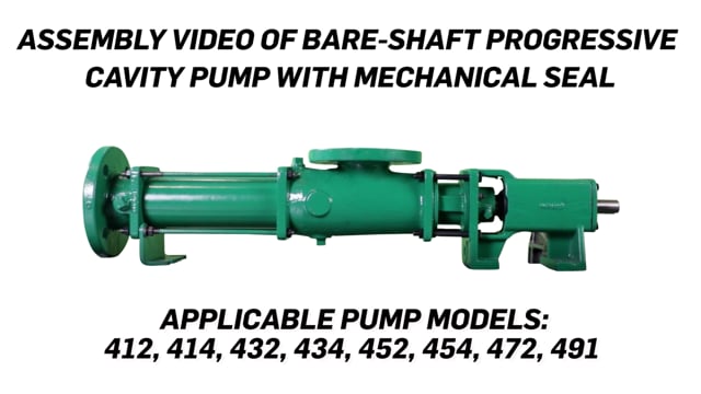 Assembly Of Bare-Shaft Progressive Cavity Pump With Mechanical Seal