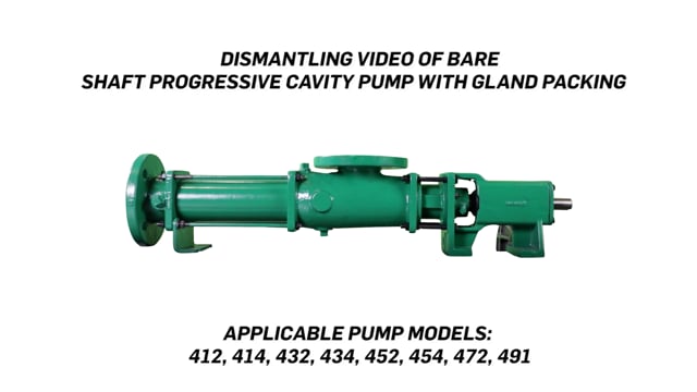 Dismantling Of Bare Shaft Progressive Cavity Pump With Gland Packing