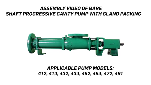 Assembly Of Bare-Shaft Progressive Cavity Pump With Gland Packing