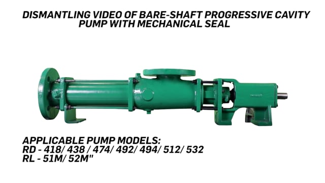 Dismantling of Bare-shaft Progressive Cavity Pump with Mechanical Seal