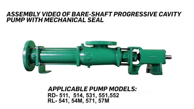 Assembly of Bare-Shaft Progressive Cavity Pump with Mechanical Seal