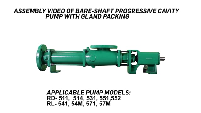 Assembly of Bare-shaft Progressive Cavity Pump with Gland Packing
