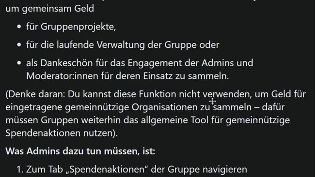 Neue Gruppen Funktion 1