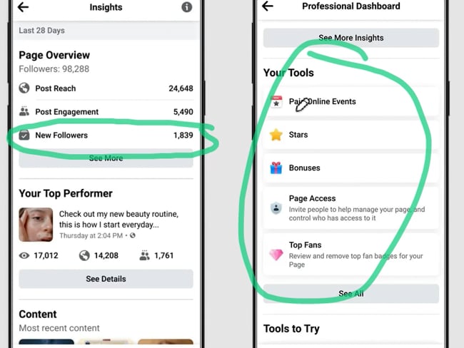 Neuer Professional Modus für FB Profile