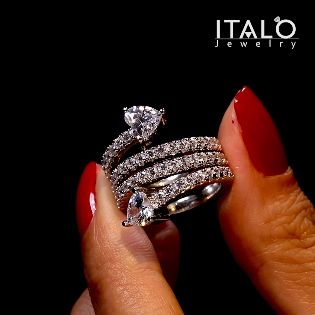 Italo eternity created store white sapphire wedding band