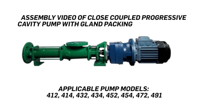 Assembly Of Close Coupled Progressive Cavity Pump With Gland Packing