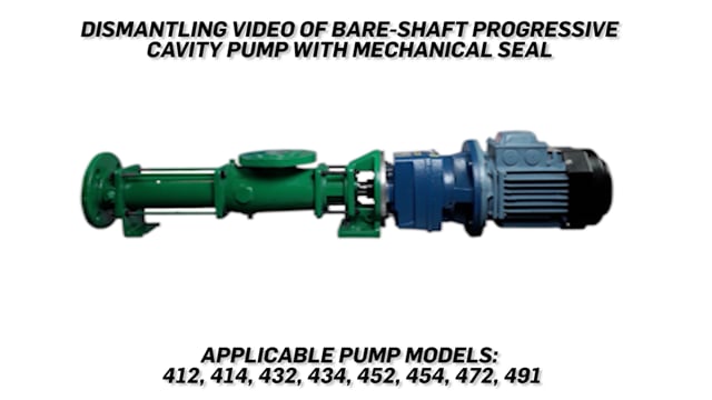 Dismantling Of Bare-Shaft Progressive Cavity Pump With Mechanical Seal