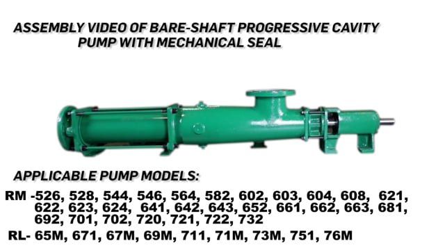 Assembly Of Bare-Shaft Progressive Cavity Pump With Mechanical Seal