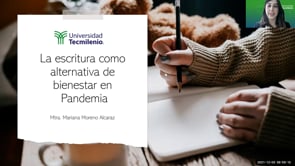 La escritura como alternativa de bienestar en Pandemia.