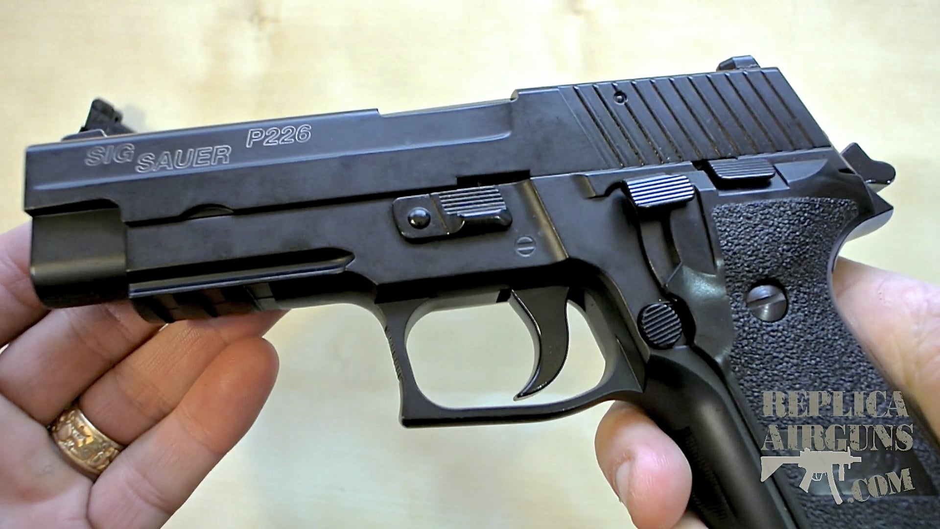 Cybergun Sig Sauer P226 GBB Blowback Airsoft Pistol Table Top Review