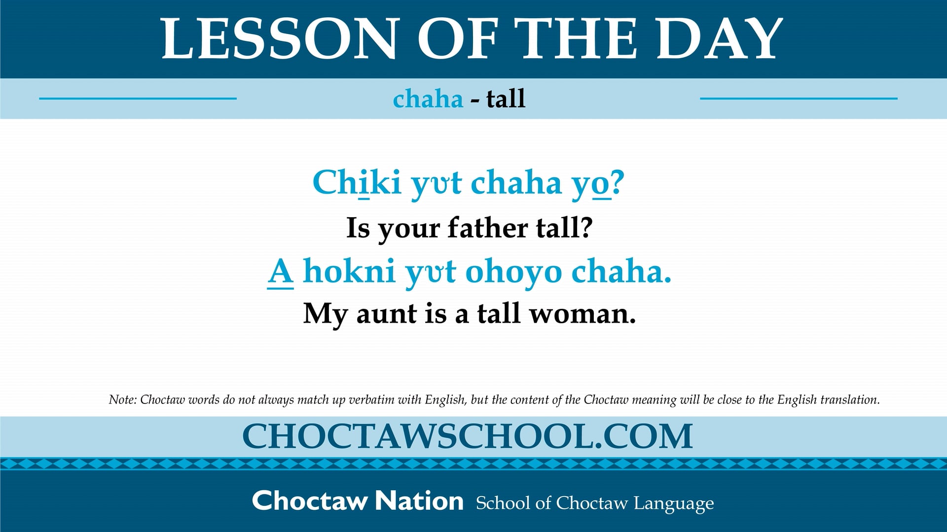 Lesson of the Day: chaha - tall on Vimeo