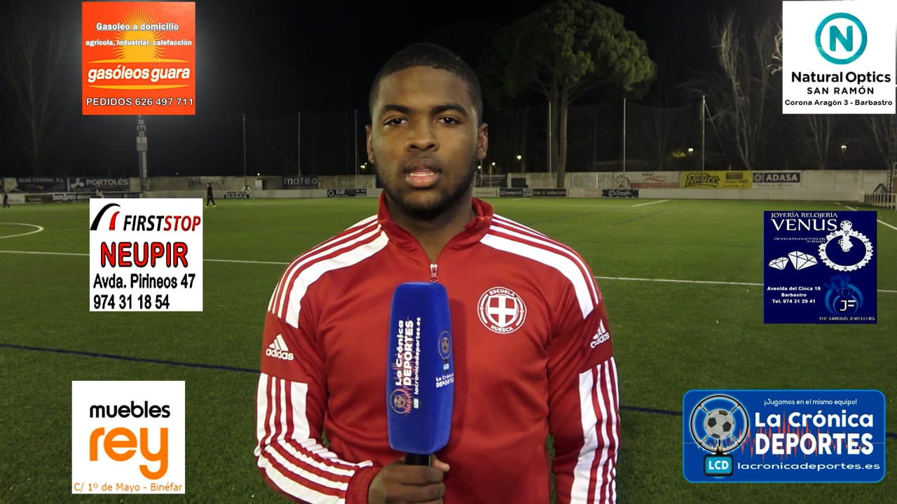 JHONNIER (Jugador Inter. Huesca) UD Fraga 0-0 Internacional Huesca / Jornada 13 / Preferente - Gr 1