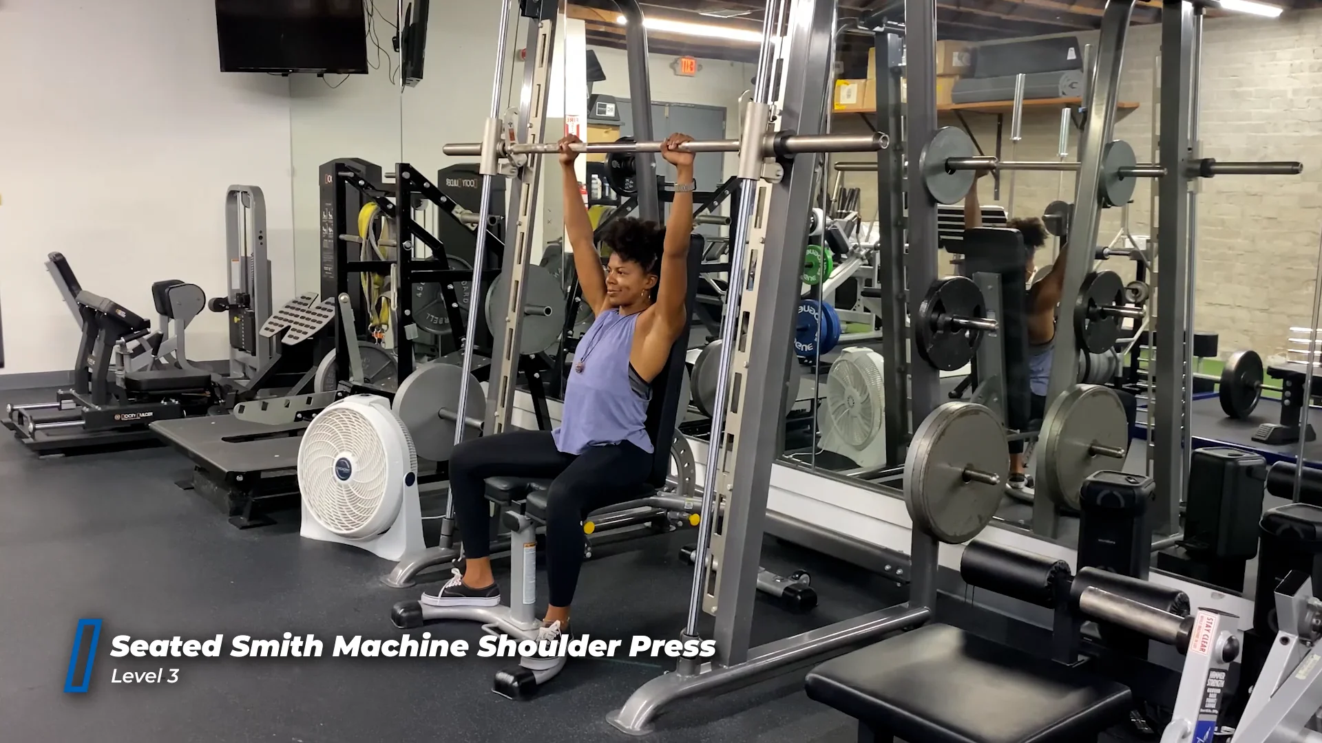 Seated Smith Machine Shoulder Press