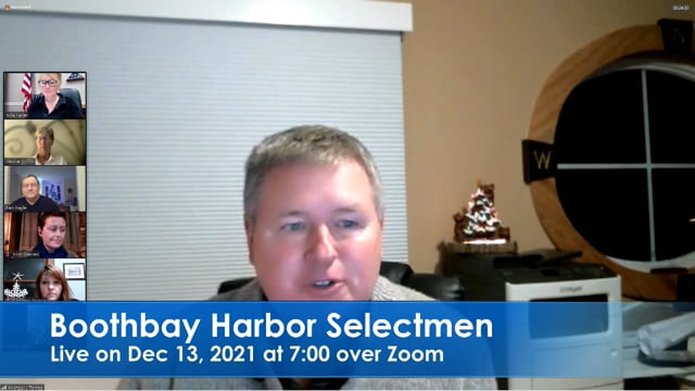 Boothbay Harbor Selectmen Dec 13, 2021