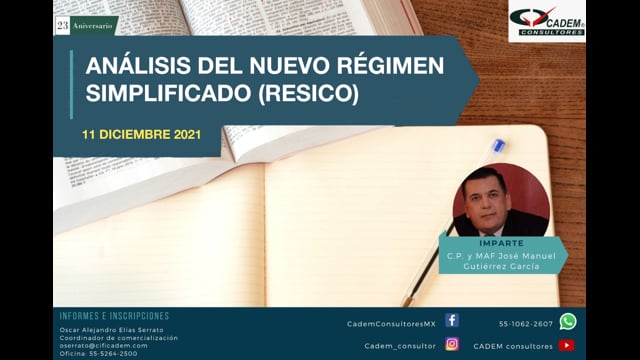 ANÁLISIS DEL NUEVO RÉGIMEN SIMPLIFICADO (RESICO)