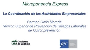 Micropildora express - La Coordinación de las Actividades Empresariales