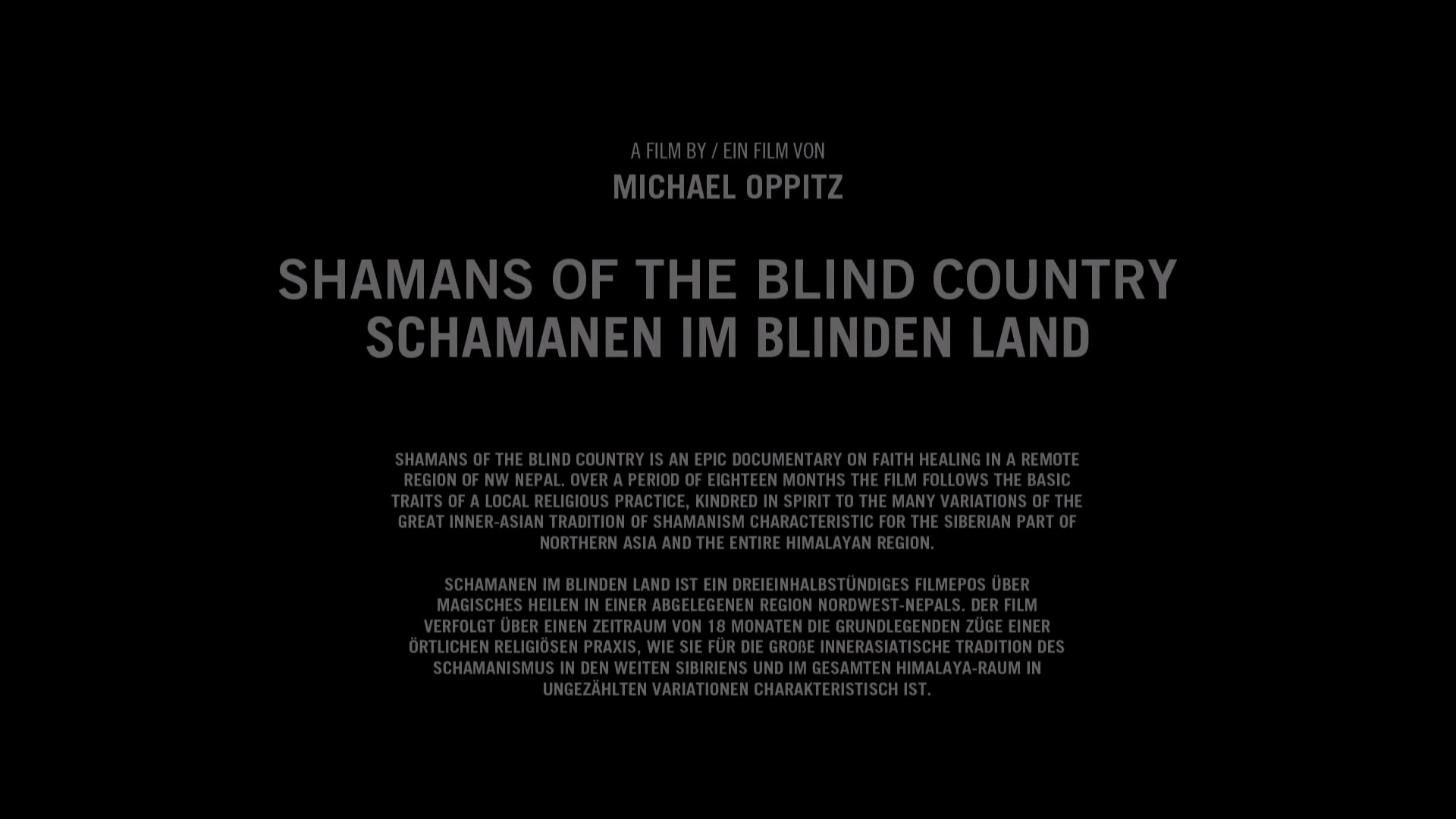 Watch SHAMANS OF THE BLIND COUNTRY | English | Documentary