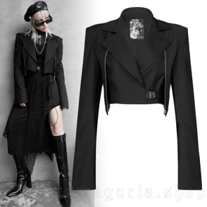 Video: Techno Goth Cropped Jacket