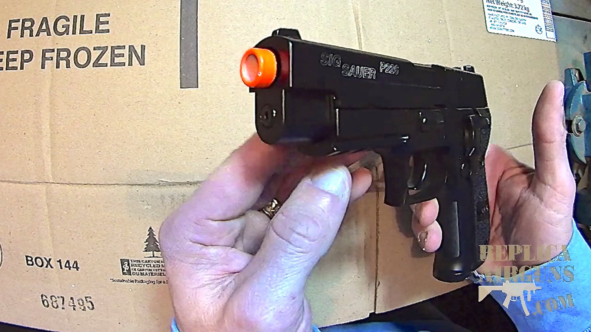Cybergun Sig Sauer P226 GBB Blowback Airsoft Pistol Red Barrel Tip Mod