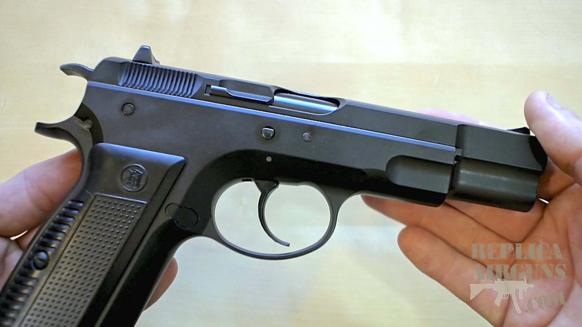 KJWorks KP-09 CZ 75 Blowback Airsoft Pistol Table Top Review
