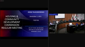 HCDC Meeting December 2, 2021