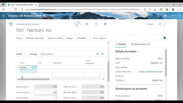 Comandes obertes de compres