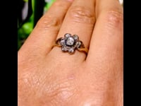 Diamante, 14 ct, anello in argento 9302-6290