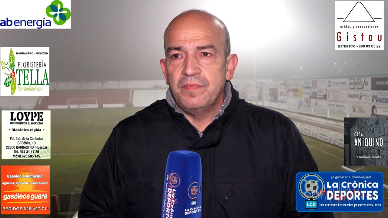 RAFA TORRES (Presidente UD Barbastro) "Fumanal se va y Pablo López llega" "El equipo sigue en evaluación continua y si podemos haremos algún refuerzo mas" "Estamos en línea ascendente" "Los responsables de los clubes de 