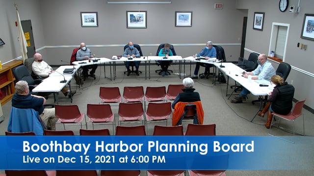 Boothbay Harbor Planning Board Dec 15, 2021