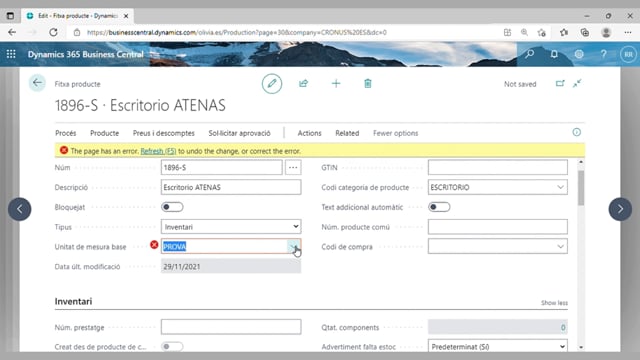 Codi unitat de mesura