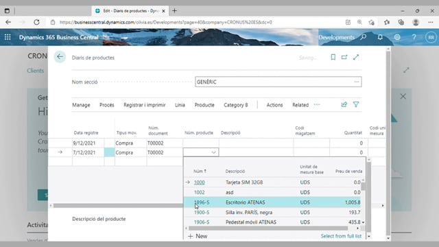 Ajustar stock de producte