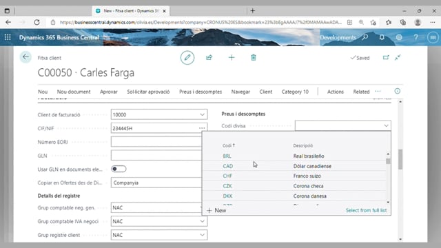 Crear fitxes de client