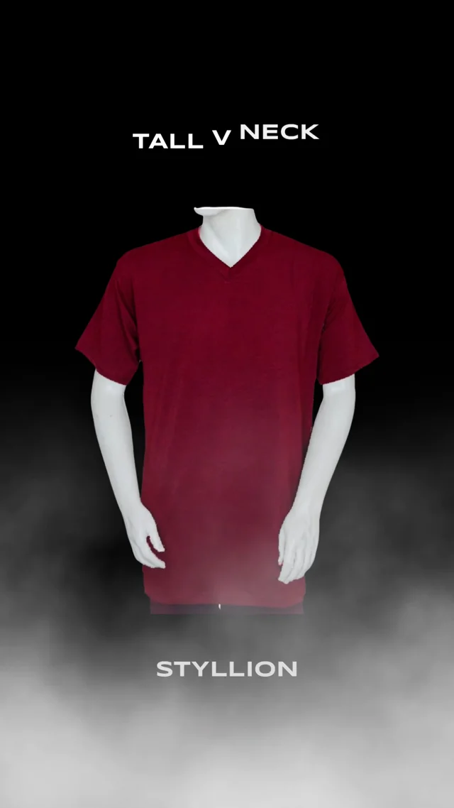 Styllion Big and Tall V-Neck Shirts - Short Sleeves - Heavy Weight