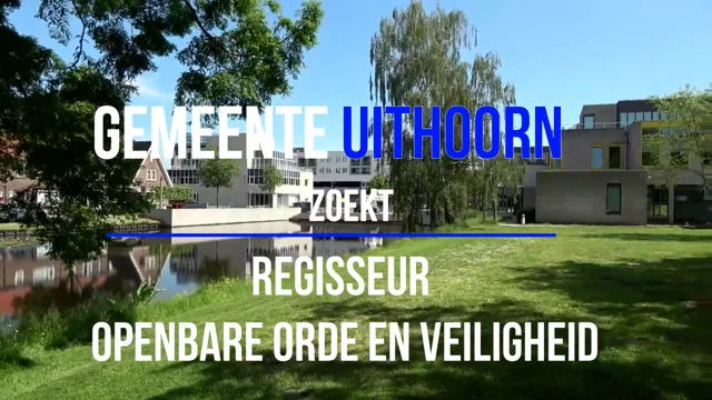 Vacature Regisseur Openbare Orde En Veiligheid.