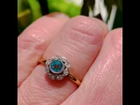 Emerald, Diamond, 18ct, Platinum Ring 11136-5016